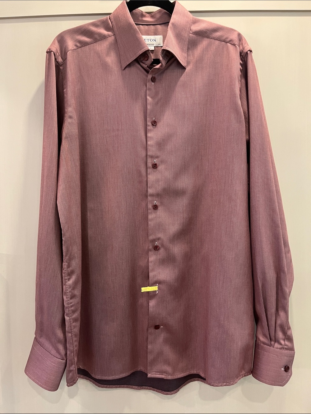 Eton Contemporary Men's Long-Sleeve Dress Shirt in Heathered Dusty Rose